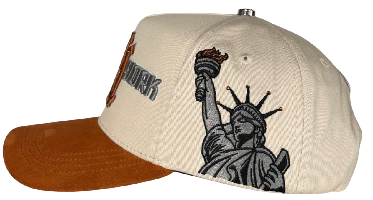 GORRA NY BEIGE BROWN