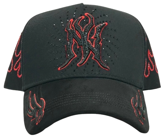 GORRA NY RED FIRE CRYSTAL