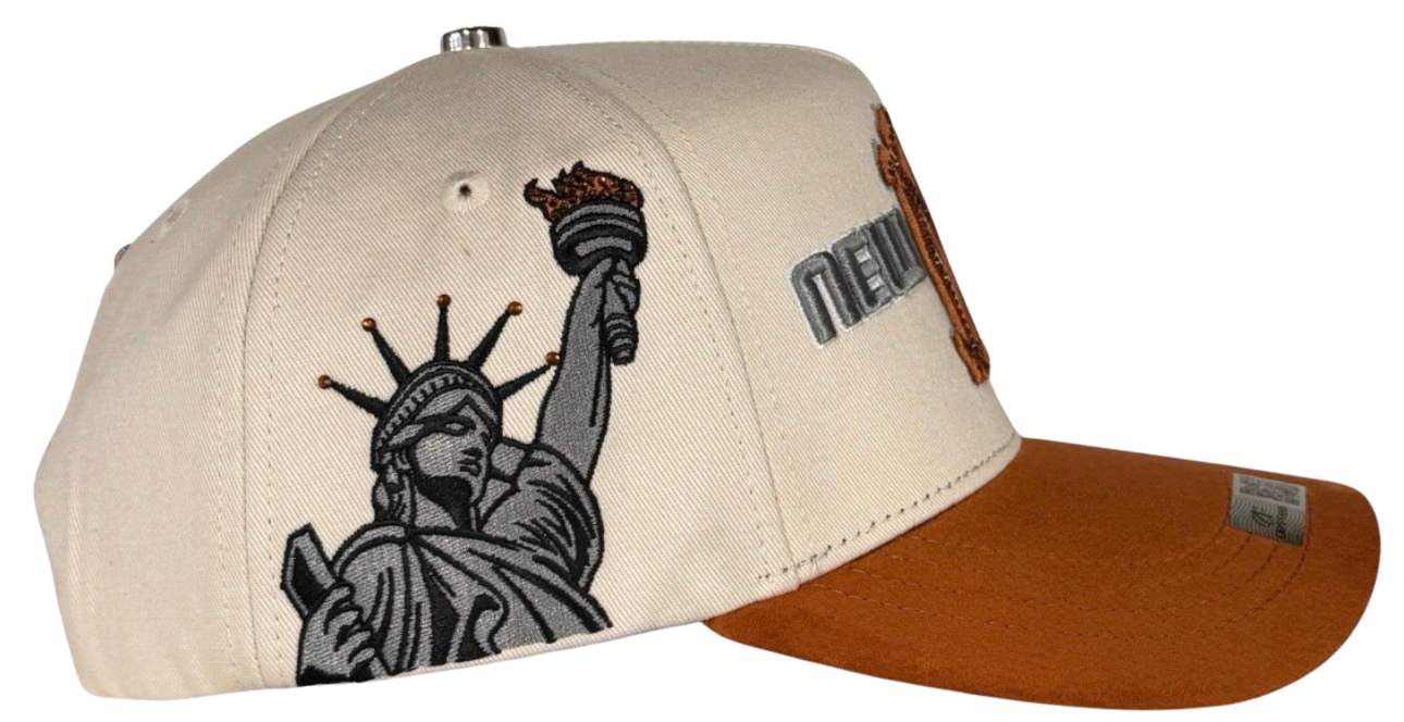 GORRA NY BEIGE BROWN