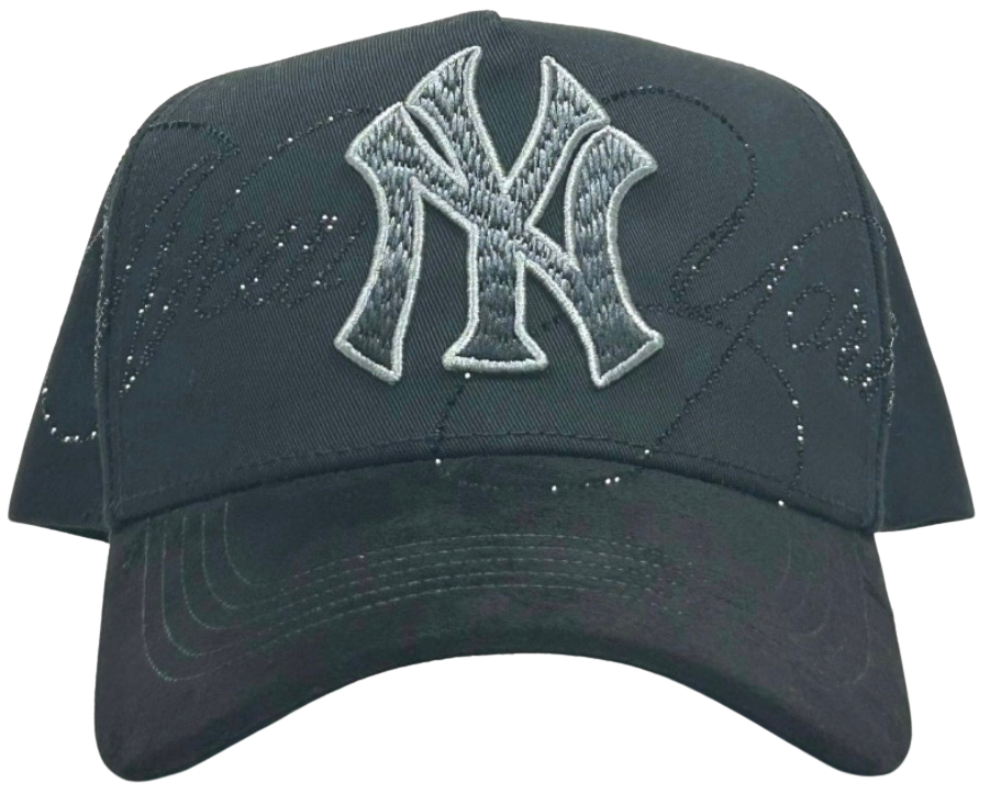 GORRA NY CRYSTALS BLACK GRAY
