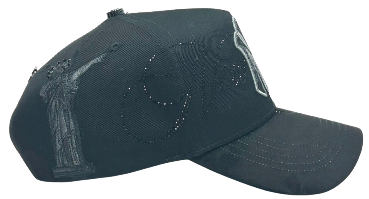 GORRA NY CRYSTALS BLACK GRAY