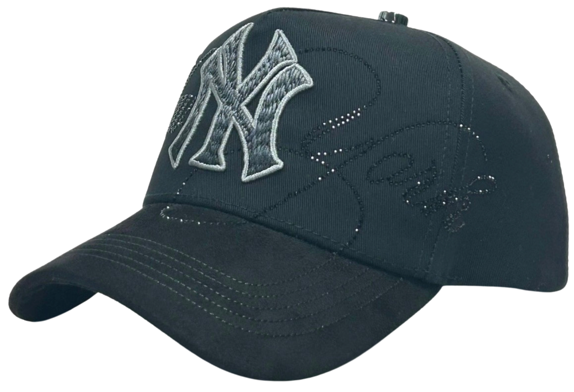 GORRA NY CRYSTALS BLACK GRAY