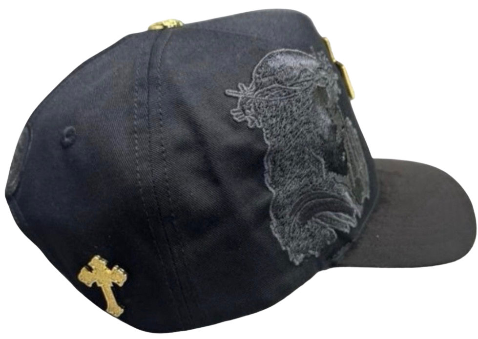 GORRA CRUZ DORADA DIOS POR DELANTE